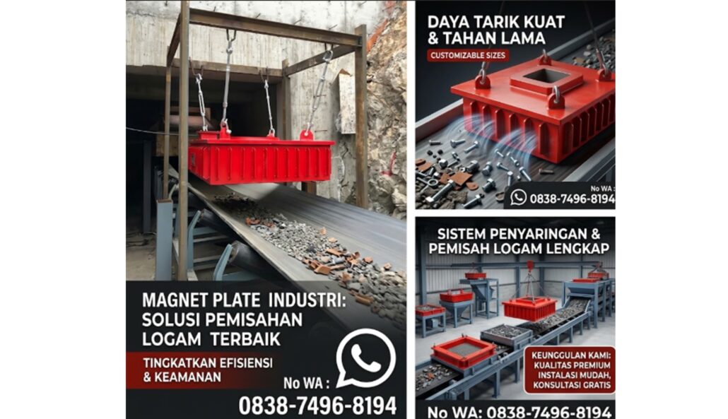 Magnet Plate untuk Industri Batu Bara