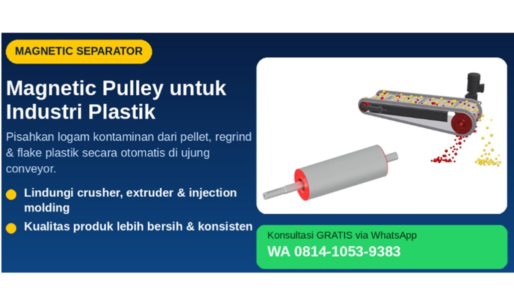 magnet pulley untuk industri plastik
